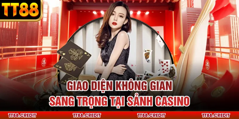 Giao diện không gian sang trọng tại sảnh casino